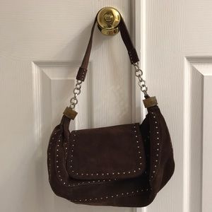 Suede handbag